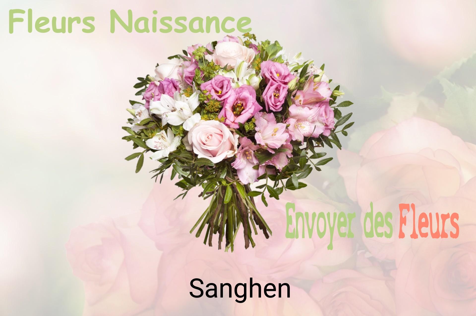 Bouquet de fleurs de naissance livré à Sanghen